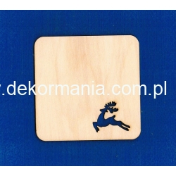 Podkładka   10x10cm  RENIFER   , np : pod kubek , świeczkę itp